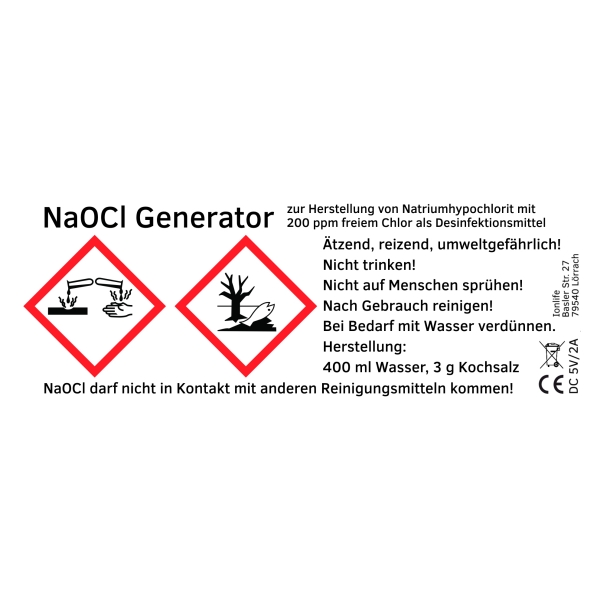 HyZen X2 Desinfektionsmittel-Generator zur Herstellung von NaOCl